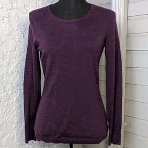 Banana Republic Plum Merino Crew Sweater
